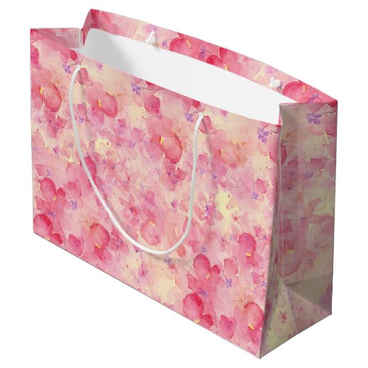 Waterverf Florals Groot Cadeauzakje (Achterkant Gekanteld)