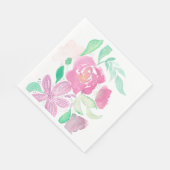 Waterverf Florals Hand Painted Patterned Napkins Servet (Hoek)