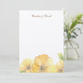 Waterverf Florals Hartelijk dank Bedankkaart (Staand voorkant)