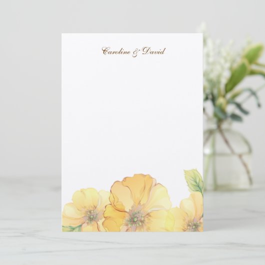 Waterverf Florals Hartelijk dank Bedankkaart (Staand voorkant)