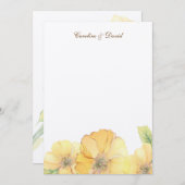 Waterverf Florals Hartelijk dank Bedankkaart (Voorkant / Achterkant)