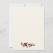 Waterverf Florals in het najaar - Vrijgezellenfees Kaart (Achterkant)