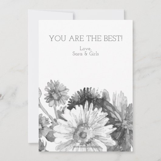  Waterverf Florals Jar Moederdag Kaart (Achterkant)