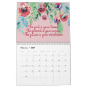 Waterverf Florals met de Kalender van de Citaten v (Feb 2027)