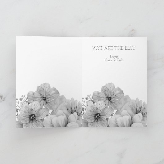  Waterverf Florals Moederdag Kaart (Binnen)