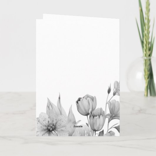 Waterverf Florals Moederdag Kaart (Achterkant)