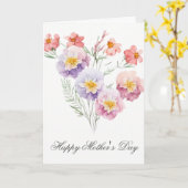  Waterverf Florals Moederdag Kaart (Gele Bloem)