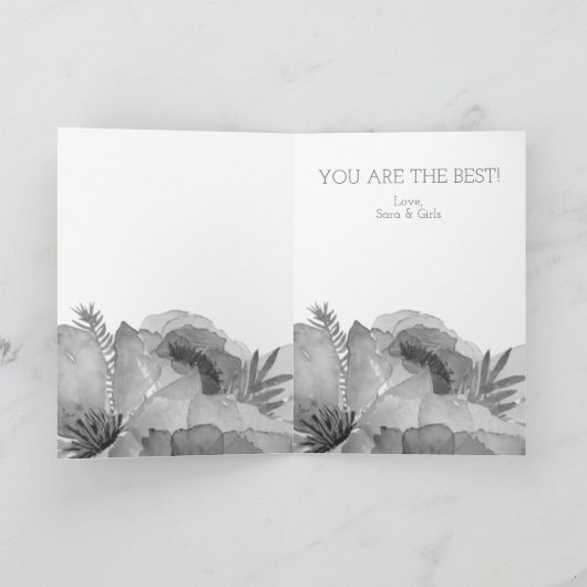  Waterverf Florals Moederdag Kaart (Binnen)