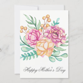 Waterverf Florals Moederdag Kaart