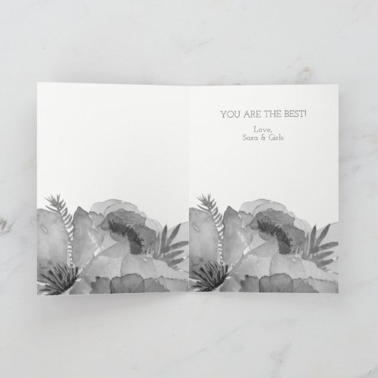  Waterverf Florals Moederdag Kaart (Binnen)