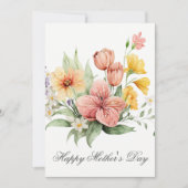  Waterverf Florals Moederdag Kaart (Voorkant)