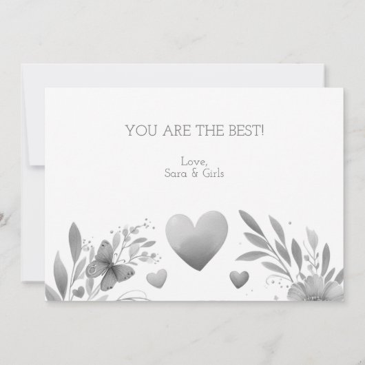  Waterverf Florals Moederdag Kaart (Achterkant)