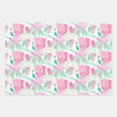 Waterverf Florals roze roze rozen hand gekleurd pa Inpakpapier Vel (Voorkant 2)