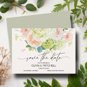Waterverf Florals Sage Wedding Save The Date