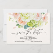 Waterverf Florals Sage Wedding Save The Date (Voorkant)