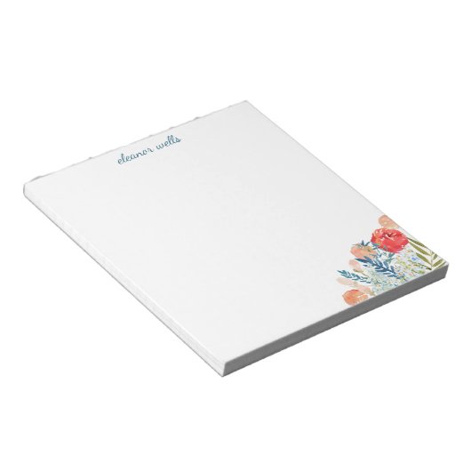  Waterverf Florals Speciaal Papier Notitieblok (Schuin)