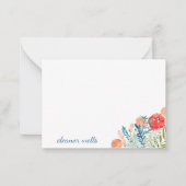  Waterverf Florals Speciaal Papier Notitiekaartje (Voorkant)