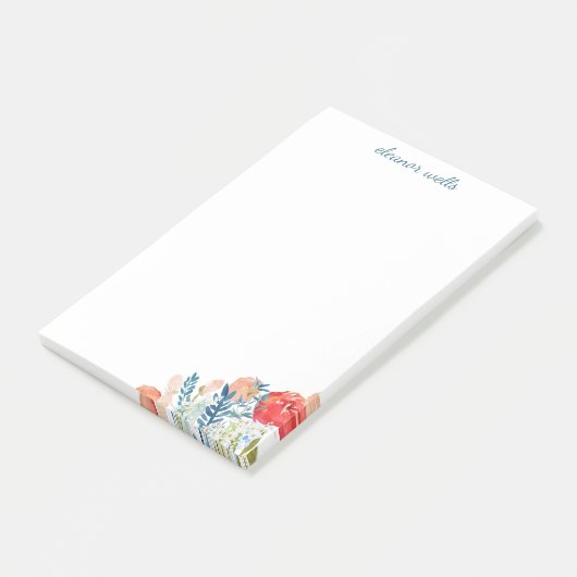  Waterverf Florals Speciaal Papier Post-it® Notes (Schuin)