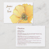 Waterverf Florals Trouwaanwijzingen Kaart (Voorkant / Achterkant)