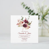 Waterverf Florals Weddenschap Kaart (Staand voorkant)