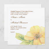 Waterverf Florals Weddenschap Kaart (Voorkant / Achterkant)