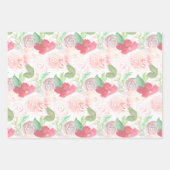 Waterverf Florals Wedding Bouquet Hand Painted Inpakpapier Vel (Voorkant 3)