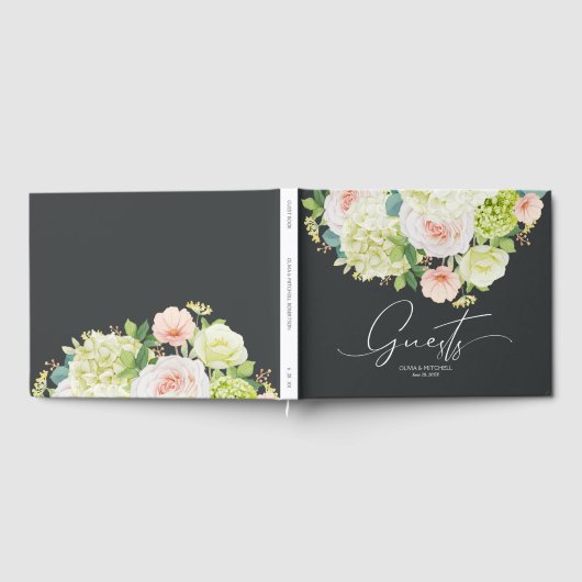 Waterverf Florals Wedding Gastenboek (Volledig)