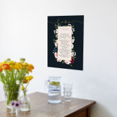 Waterverf Florals Wedding Vows Folie Afdrukken (Laag (Keuken))