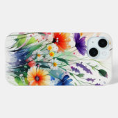 Waterverf Florals Wildbloemen Feminine Trendy Case-Mate iPhone Case (Achterkant (horizontaal))