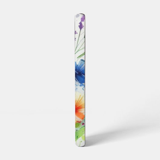 Waterverf Florals Wildbloemen Feminine Trendy Samsung Galaxy Hoesje (Linkerkant)