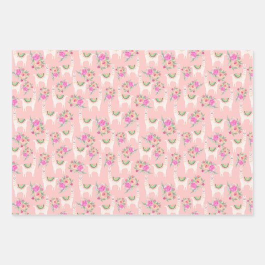 Waterverf florama inpakpapier vel (Voorkant 2)