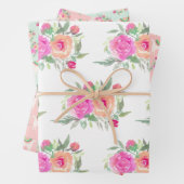 Waterverf florama inpakpapier vel (In situ)