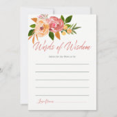 Waterverf floreel advies voor het Baby shower van Kaart (Voorkant)
