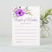 Waterverf floreel advies voor het Baby shower van Kaart (Staand voorkant)