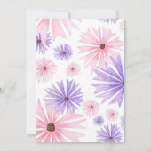 waterverf floreel baby shower met de datakaart save the date (Achterkant)