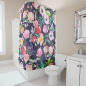 Waterverf floreel botanisch patroon en naadloos b douchegordijn (In situ)