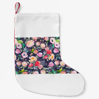 Waterverf floreel botanisch patroon en naadloos b kleine kerstsok