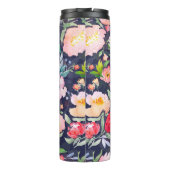Waterverf floreel botanisch patroon en naadloos b thermosbeker (Achterkant)