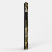 Waterverf floreel geel-bruin patroon. Case-Mate iPhone case (Achterkant/rechts)