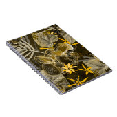 Waterverf floreel geel-bruin patroon. notitieboek (Rechterzijde)