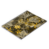 Waterverf floreel geel-bruin patroon. notitieboek (Linkerzijde)