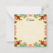 waterverf floreel lijst minimalistisch stijlvol notitiekaartje (Voorkant)