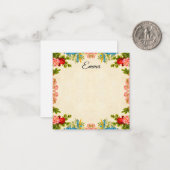 waterverf floreel lijst minimalistisch stijlvol notitiekaartje (Voorkant / Achterkant in situ)