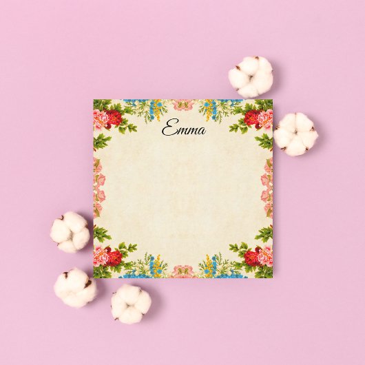 waterverf floreel lijst minimalistisch stijlvol notitiekaartje