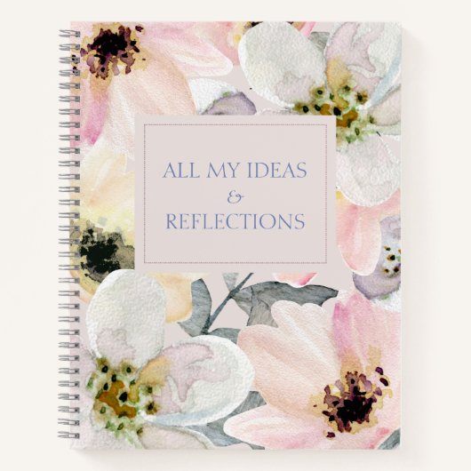 Waterverf floreel notitieboek (Voorkant)