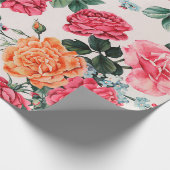 waterverf floreel patroon, , bloem, cadeaupapier (Hoek)