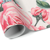 waterverf floreel patroon, , bloem, cadeaupapier (Rol Hoek)