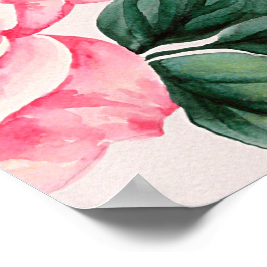 waterverf floreel patroon, , bloem, poster (Hoek)