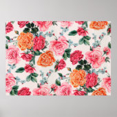waterverf floreel patroon, , bloem, poster (Voorkant)