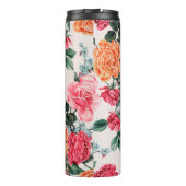 waterverf floreel patroon, , bloem, thermosbeker (Achterkant)